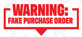 Fake purchase order warning 