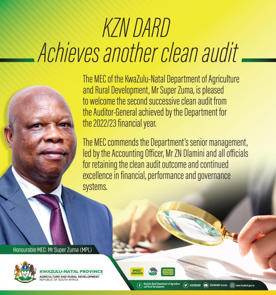 KZN DARD receives another clean audit