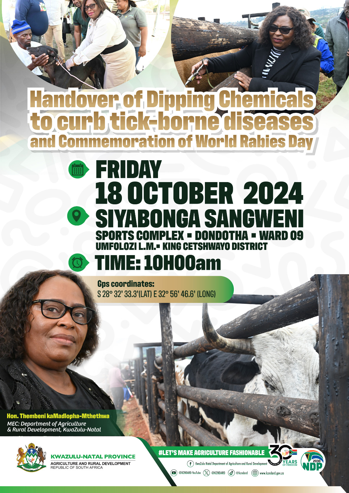 Handover of dipping chemicals
