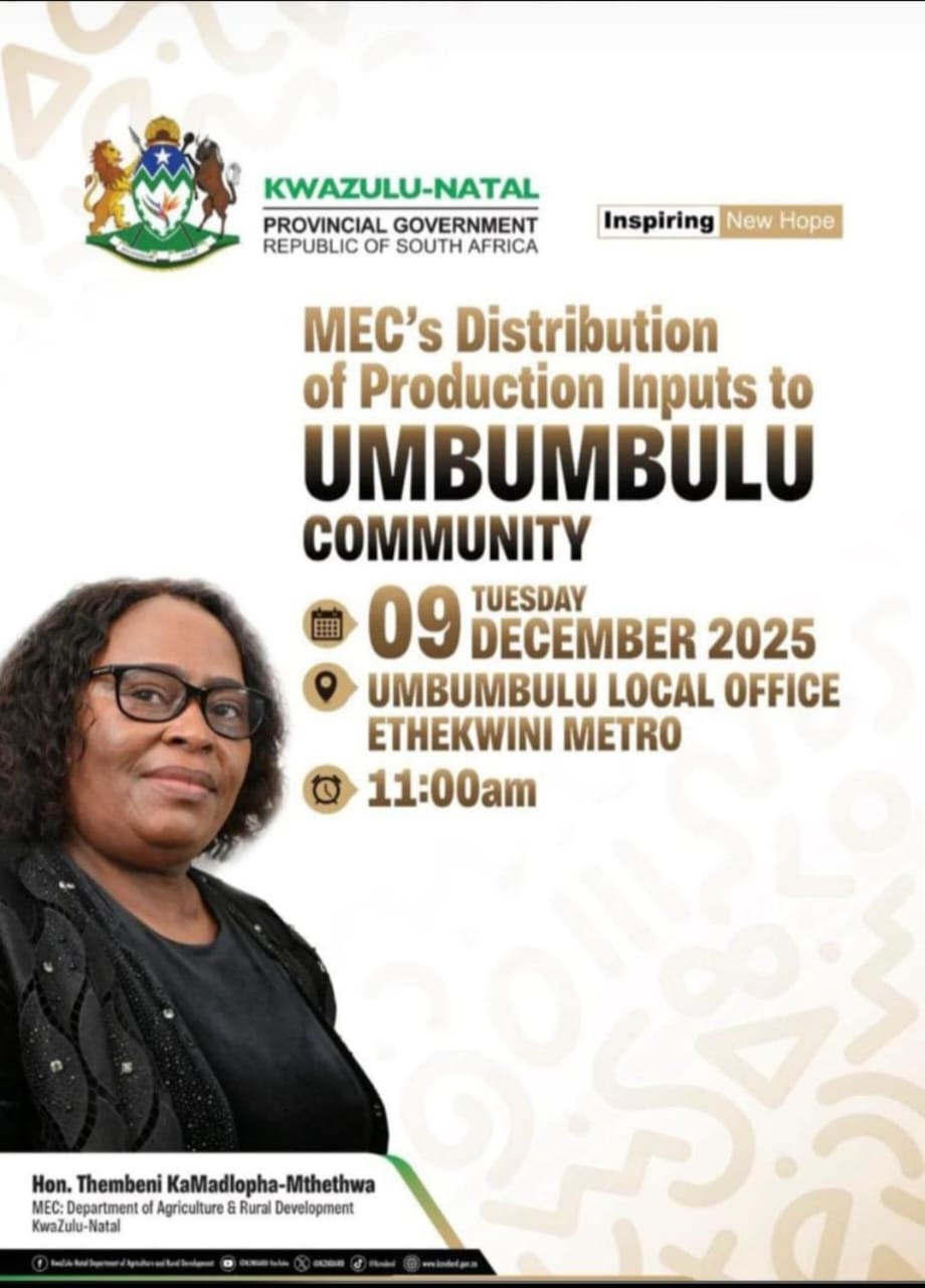 MECs distribution of production inputs to Umbumbulu Community 