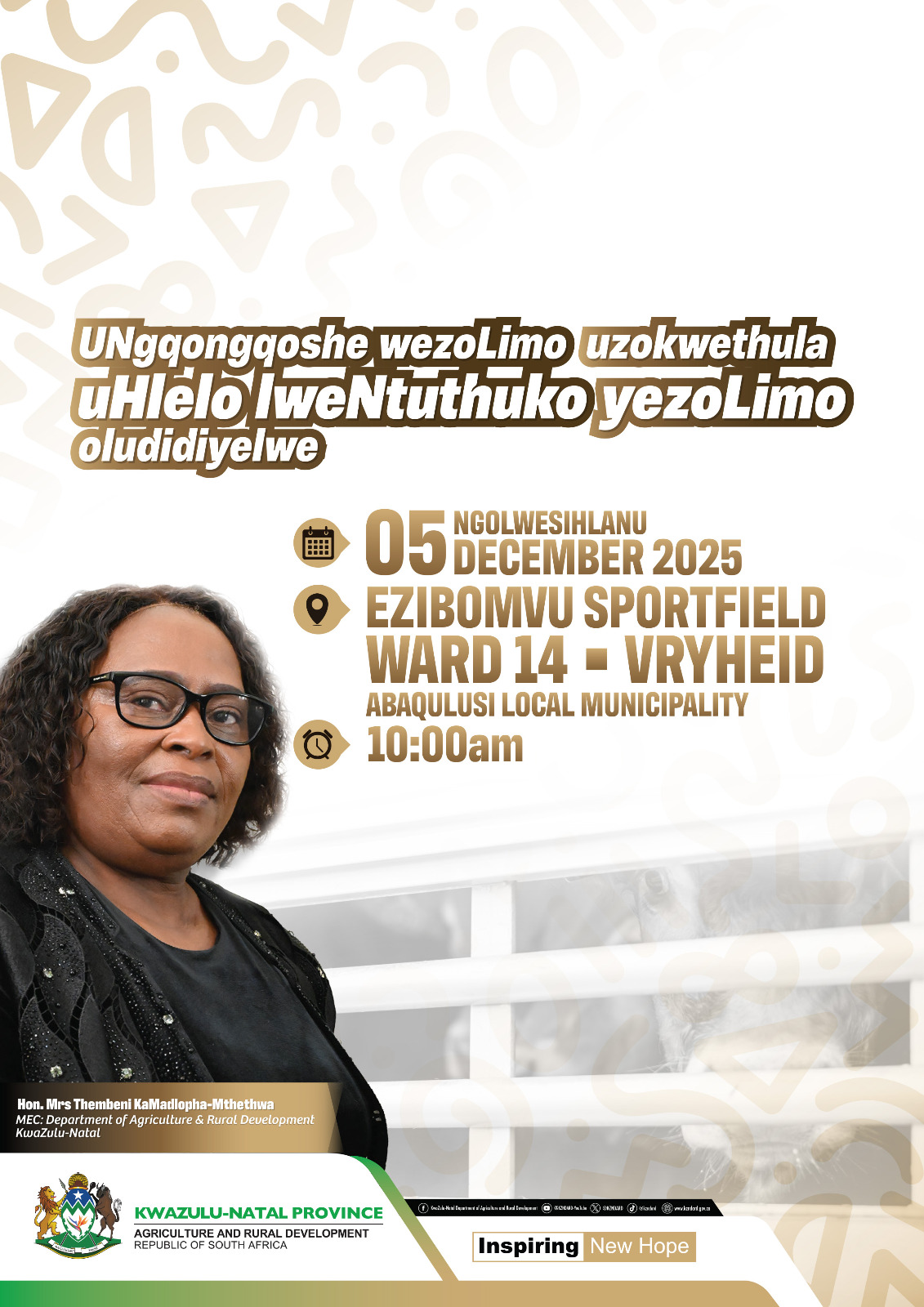 Official handover of integrated Farmer Support Services in Zululand District isiZulu