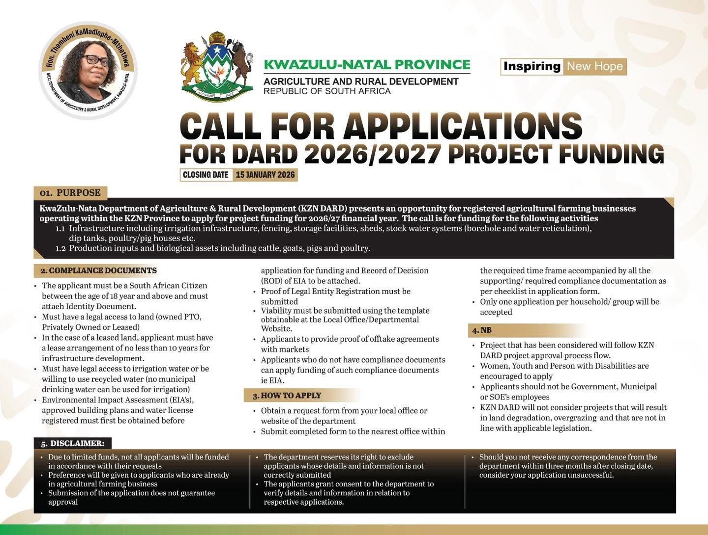 Call for Application in English